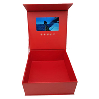 Boîte à fleurs vidéo UV de luxe style amour avec écran LCD, papier personnalisé, 7 pouces, haute qualité, cadeau de mariage, lecture automatique, logo personnalisé