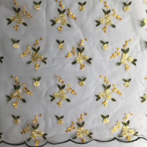 Tissu en dentelle brodée en maille, directement de l'usine, 100% polyester, respirant et léger, pour accessoires féminins - Product Image 4