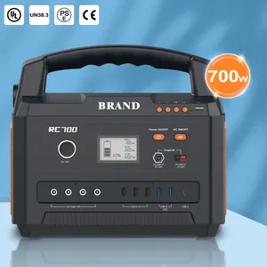 700W 휴대용 태양열 발전기 220V 비상 전원 공급 장치 리튬 배터리 태양열 AC 콘센트 자동차 인버터 유형에 의해 충전