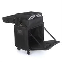 Sac à dos de voyage professionnel Relavel pour maquillage, trousse de rangement cosmétique extra-large en nylon avec fermeture éclair et roulettes