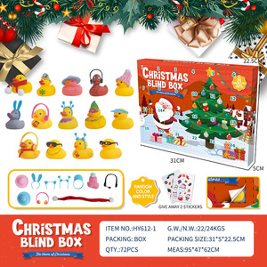 Caja Sorpresa de Navidad con Patito Amarillo, Calendario de Adviento Navideño DIY, Regalo de Cuenta Regresiva, Lindo Patito de Vinilo - Product Image 5
