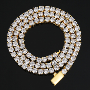 Hot-sell Hip-hop Preferential Copper Tennis Chain Zircon Custom <b>Men</b> Jewelry <b>Necklaces</b> Cuban Link Chain Unisex High-end Jewelry - Product Image 4