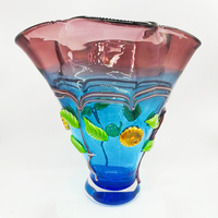 Vintage mund geblasen Murano Glas Blumenvase Modernes künstlerisches Design von Picasso für Home Decoration Arts