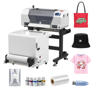 Imprimante DTF Roll-to-Roll XP600 pour entrepôt européen, 33 cm, avec nettoyage automatique du film de transfert et secoueur de poudre automatique pour t-shirts - Product Image 1