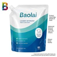 Pochette à bec verseur personnalisée avec logo imprimé, anti-odeur, 500 ml, 750 ml, 1000 ml, pour emballage de détergent à lessive solide ou liquide