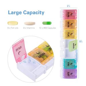 Großhandel 14-Fächer Pillendose Aufbewahrung Pillenorganizer 7-Tage Wöchentliche Pillenbox - Product Image 6