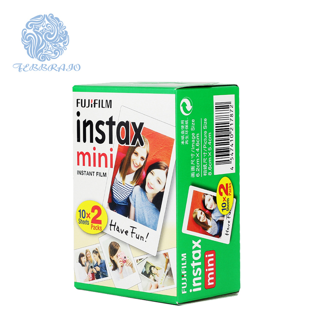 Fujifilm Instax Mini Film 2 Pack 20 Sheets Twin Pack White Frame for Fujifilm Instax Mini 70/8/9/50 Camera Christmas Gift