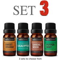 Coffret cadeau d'huiles essentielles 4x10ml, étiquette privée OEM, boîte personnalisée, collection d'huiles naturelles pures pour diffuseur, massage, OEM ODM