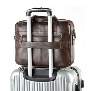 Bolsos de Hombro de Cuero Vacuno Genuino Andong, Maletines para Hombre, Bolsa de Mensajero para Portátil de 14 Pulgadas, Gran Capacidad, para Negocios - Product Image 3