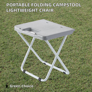 Folding Light Weight Eco-Friendly Metal Campstool Portable Train Stool Adult <b>Small</b> <b>Chair</b> Home Ottomans Bench - Product Image 2