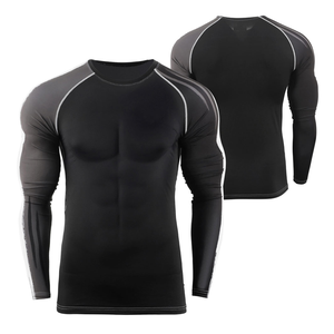 Chemise de compression pour homme à manches longues, respirante, antibactérienne, UPF50, séchage rapide, personnalisable par sublimation, pour entraînement MMA BJJ - Product Image 3