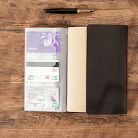 Nuevo Cuaderno de Viaje Plegable de Tres Pliegues TN, Diario Vintage de Cuero Genuino, Libro de Registro Creativo, 100 Hojas, Tamaño de Regalo 22x12.5x3cm