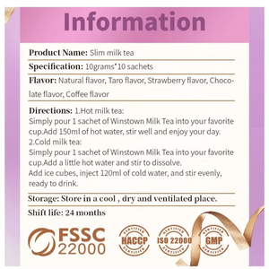 Thé au lait amincissant aux herbes saveur Taro OEM <span class=keywords><strong>pour</strong></span> la perte de poids, le ventre plat, la détoxification et la combustion des graisses abdominales - Product Image 3