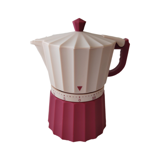 Coffee Pot Kitchen Timer 60-Minute Countdown Eco-Friendly ABS Plastic Mechanical Cooking Timer