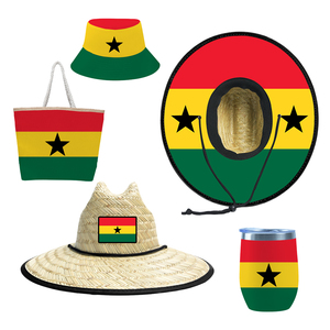 JAKIJAYI Sombrero de Paja de Playa con Colores de las Banderas de Corea del Sur y Ghana para Hombres y Mujeres, Venta al Por Mayor - Product Image 4