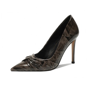 Escarpins de luxe Moncheer pour femme, à bout pointu, brillants, plissés, à talon aiguille, élégants, pour le bureau, la soirée, chaussures tendance - Product Image 5