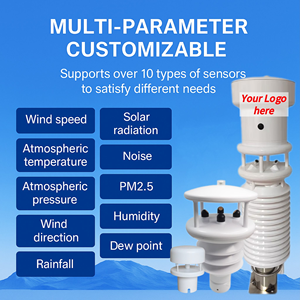 Stasiun Cuaca Otomatis Mini Kompak Luar Ruangan 4-20mA RS485 Anemometer Ultrasonik Sensor Kecepatan dan Arah Angin Pertanian - Product Image 3