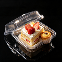 Boîte d'emballage en PP sur mesure, plateau de rangement en plastique jetable de haute qualité pour la présentation de desserts en vente au détail