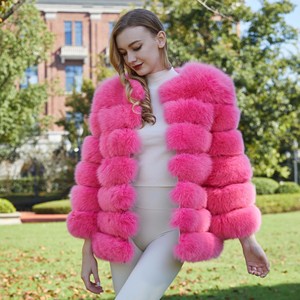 แจ็คเก็ตขนสุนัขจิ้งจอกแท้สำห<span class=keywords><strong>ร</strong></span>ับผู้หญิงเสื้อโค้ทขนสุนัขจิ้งจอกแท้ยาวถอดออกได้ - Product Image 4