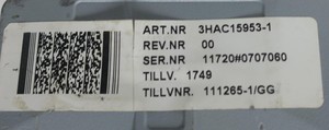 3HAC15953-1 ชุดสายไฟหุ่นยนต์ PLC - Product Image 4