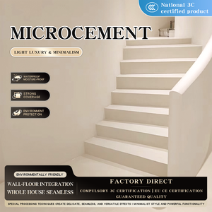 Pintura Artística de Microcemento Premium, No Tóxica, Impermeable, Sin Costuras, Acabado Mate, a Base de Agua, Revestimiento para Paredes y Pisos Interiores - Product Image 1