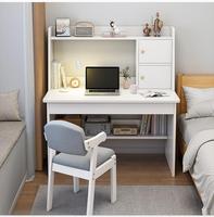 Bureau d'étude Table de bureau avec étagère de rangement Bureau d'ordinateur tout-en-un Table d'étude pour étudiants Bureau d'ordinateur avec étagère