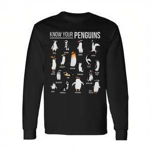 Camiseta de manga larga con diseño educativo para amantes de los pingüinos y animales marinos - Product Image 2