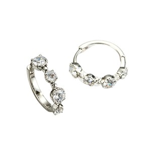 Fashion Cuff Earrings Round Zircon Claw Setting Copper Alloy Women's Jewelry Geometric Design Everyday Wear Commuting Style - Product Image 5