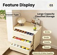 Meuble de rangement mobile multi-tiroirs en plastique pour la maison, idéal pour les vêtements et les articles divers de la chambre