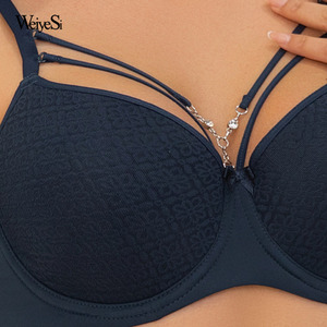 Weiyesi Collection d'été Soutien-gorge non rembourré à armatures Soutien-gorge grande taille pour femmes avec gros seins sous armatures - Product Image 1