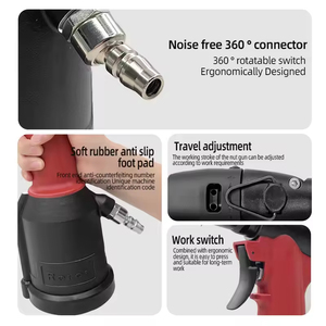Pistolet à rivets pneumatique industriel robuste - Outils pneumatiques Gamme de rivetage M3-M8 Force de traction 13000N Consommation d'air 70L/min Sans charge - Product Image 5
