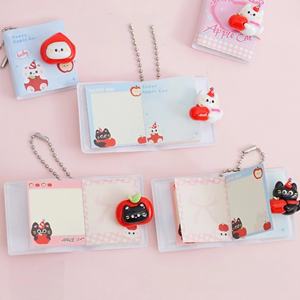 Cuaderno de Bolsillo Kawaii <span class=keywords><strong>con</strong></span> Colgante de Resina de Gato <span class=keywords><strong>con</strong></span> Manzana, Papel de Escritura Suave y Cadena para Colgar, Ideal para Escribir <span class=keywords><strong>en</strong></span> el Diario - Product Image 3