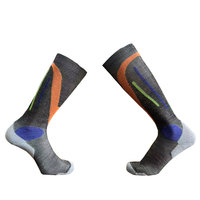 Chaussettes de compression en laine mérinos pour hommes Chaussettes à bout respirant absorbant la sueur avec anti-odeur tricotées avec logo sur le corps