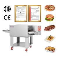 Máquina para cocinar pizza de velocidad variable, horno de túnel con flujo de aire impulsado