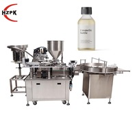 Machine de remplissage et de bouchage automatique HZPK pour liquides et pâtes, monobloc, pour crème cosmétique, bouteilles en plastique et en verre, acier inoxydable 304