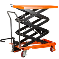 Table élévatrice à ciseaux électro-hydraulique homologuée CE, capacité 500 kg - 1000 kg, plateforme en acier, chariot de manutention, hauteur maximale 2000 mm, vitesse 4-6 m/min
