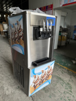 Machine à glaces commerciale 2+1 saveurs, machine à glaces, yaourt glacé, machine à glaces molles à vendre