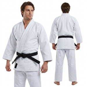 Kimono de karaté blanc pour homme, 100% coton, respirant, uniforme d'arts martiaux, coupe classique, taille adulte - Product Image 1
