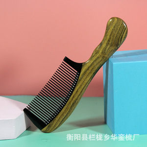 หวีผมไม้จันทน์ขนาดใหญ่พกพาสะดวกหวียาวเมือง huazhen หวีสำหรับใช้ในบ้าน - Product Image 4