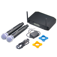 Système de microphone sans fil UHF double canal Gooermi, micros portatifs rechargeables, sortie XLR pour événements d'église, de scène et de karaoké