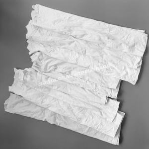Trapos de Algodón Lisos a Granel, Trapos Industriales, Paños de Algodón, Trapos Blancos Reciclados de Camisetas con Estampado, Trapos de Limpieza de Camisetas - Product Image 1