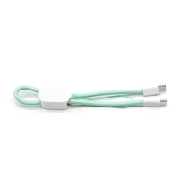 Câble de charge de données Type-C au prix le plus bas, Type C vers Type C Mini chargeur de poche court, PD60W 3A 2 en 1, charge rapide