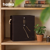 Boîte cadeau pliable Tianhui avec lien en ficelle et pochette en aluminium pour thé, café, herbes, mariage, emballage cadeau d'entreprise