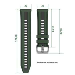 Bracelet en silicone respirant Upro 22 mm pour Huawei GT6 Pro GT 6 5 46 mm, bracelet sport pour Samsung Amazfit, bracelet de montre en silicone bicolore - Product Image 2