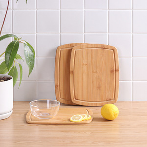 <b>Wood</b> Cutting Board Rectangle Anti Slip Kitchen Chopping <b>Block</b> For Fruit Vegetable Preparation - Product Image 3