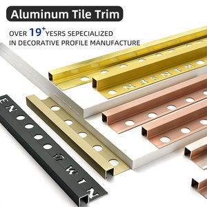 Profilé de plinthe en aluminium et acier inoxydable, bande décorative d'angle en T, pour carrelage, profilé LED pour salle de bain, étanche - Product Image 4