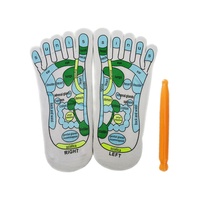 Médecine traditionnelle chinoise Point d'acupuncture thérapie pieds Spa messagerie réflexologie chaussettes/chaussettes d'acupression