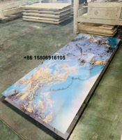 Panneau mural en PVC UV effet marbre moderne, sur mesure, haute brillance, étanche, pour la rénovation de gymnases et projets commerciaux