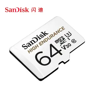 Grosir kartu memori sd 4k 32gb-Daya Tahan Tinggi SanDisk Kartu Memori 128GB 32GB 64GB 256GB U3 V30 4K Mikro TF SD kartu TF Flash Kartu MicroSD untuk Monitor Video