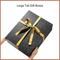 Grandes boîtes cadeaux rigides portables réutilisables avec couvercle magnétique et ruban personnalisables pour cadeaux